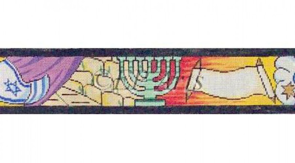 EP1527-18 Shalom, atarah #18 Mesh 3" x 31 1/2" Susan Roberts Needlepoint