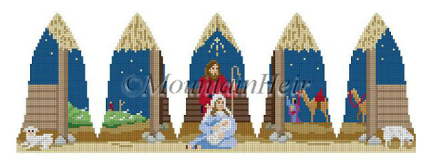 MH5506 Nativity, Bell #18 Mesh Susan Roberts Needlepoint