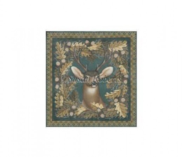 TTAP248 Deer Portrait #18 Mesh 10" x 10 1/2" Susan Roberts Needlepoint