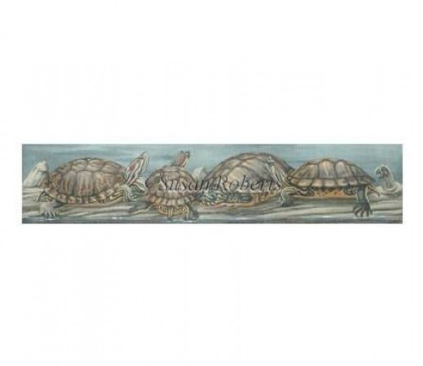 TTAP389 Turtles #18 Mesh 18” x 3¾” Susan Roberts Needlepoint