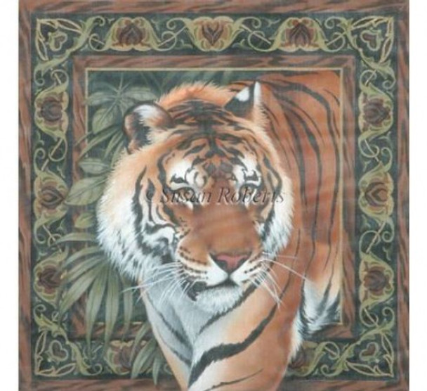TTAP370 Tiger #18 Mesh  18 1/4" x 18 1/2" Susan Roberts Needlepoint