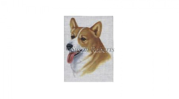 TTASP220 Pembroke Welsh Corgi #18 Mesh 4½” x 6” Susan Roberts Needlepoint