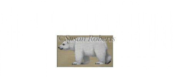 TTASP323 Polar Bear #18 Mesh 5¼” x 3” Susan Roberts Needlepoint