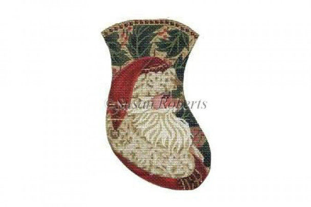 TTAXO237 Chimney Santa, mini stocking #18 Mesh 3½” x 5¾” Susan Roberts Needlepoint