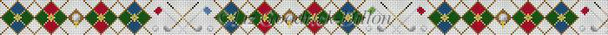 TTB178 Argyle w Crossed Clubs & Flags 18 Mesh Susan Roberts Needlepoint