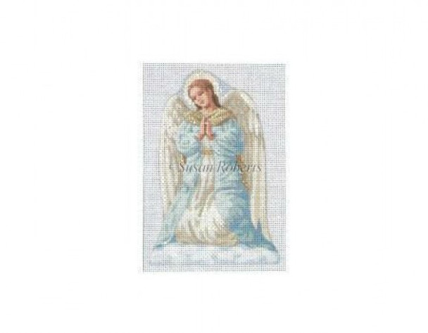 TTNA2119 Blue Angel, nativity doll 3 3/4" x 5 1/4" #18 Mesh Susan Roberts Needlepoint