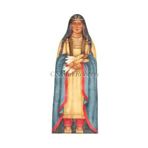 TTDO110 Native American Woman Front 3D doll 6½” x 16¼” #18 Mesh Susan Roberts Needlepoint