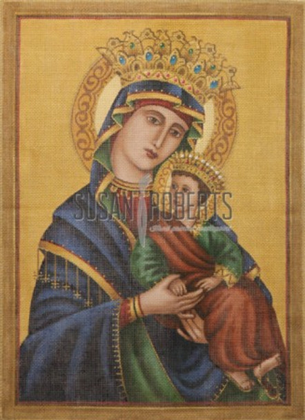 TTEN107 Our Lady of Perpetual Help #13 Mesh Susan Roberts Needlepoint 14 3/4" x 20"