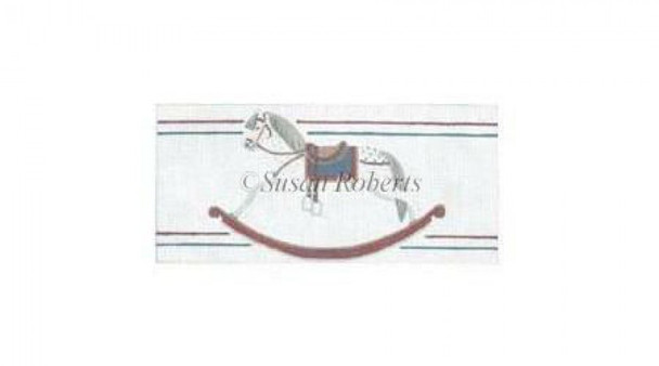 TTSC102 Rocking Horse #18 Mesh Susan Roberts Needlepoint 8 3/4" x 4"