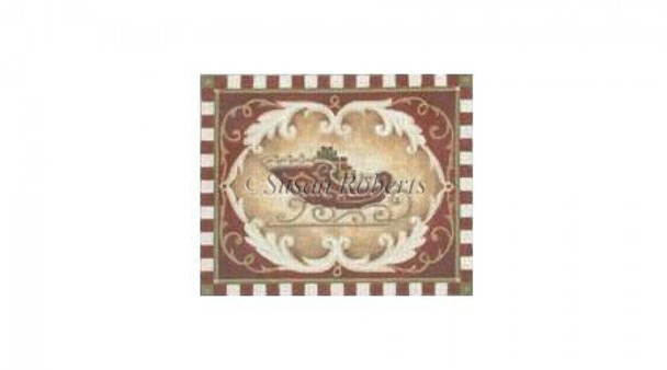 TTPC107 Red Sleigh #18  Mesh Susan Roberts Needlepoint 7 1/4" x 5 1/2