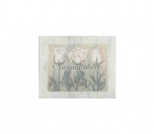 TTAP439 3 Roses #18 Mesh 10" x 12" Susan Roberts Needlepoint