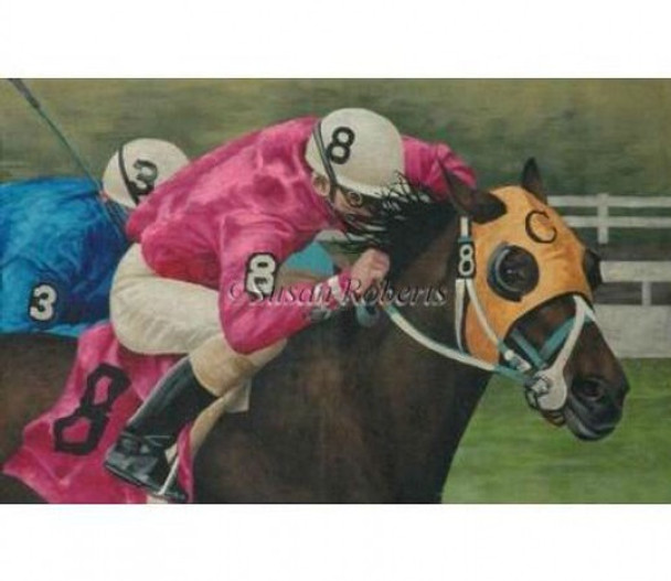 TTAP470-13 Horse Race #13 Mesh 22” x 14” Susan Roberts Needlepoint