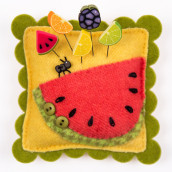 Summer Treat Slider – Watermelon Pincushion Wool Kit Just Another Button Company