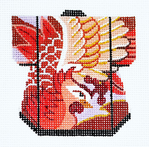 K1035SKU Lee's Needle Arts Petite Kimono Hand-Painted Canvas 3in x 3.5in, 18m