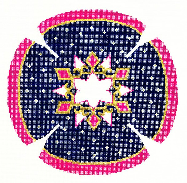 J196 Lee's Needle Arts Yarmulke 7.5in Round, 18m