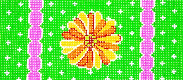 BB47 Lee's Needle Arts Daisy/Yellow Hand-painted canvas - 18 Mesh 6in. X 2.75in.