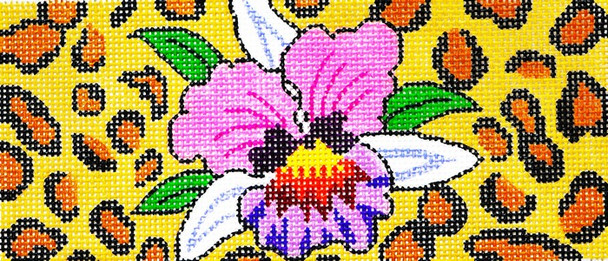 BB40 Lee's Needle Arts Orchid/ Animal Skin Hand-painted canvas - 18 Mesh 6in. X 2.75in.