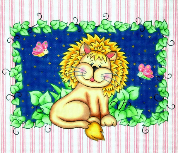 WH1324 Lee's Needle Arts Lion BaZoople Hand-painted canvas - 18 Mesh 12in. x 10in.