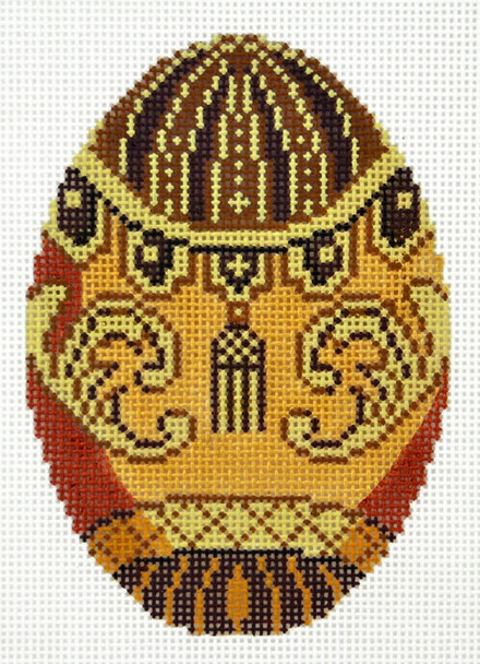 XM497SKU Lee's Needle Arts  Faberge Egg Hand-Painted Canvas 3in x 4in, 18m