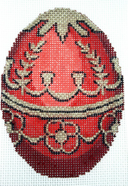 XM500SKU Lee's Needle Arts Faberge Egg Hand-Painted Canvas 3in x 4in, 18m