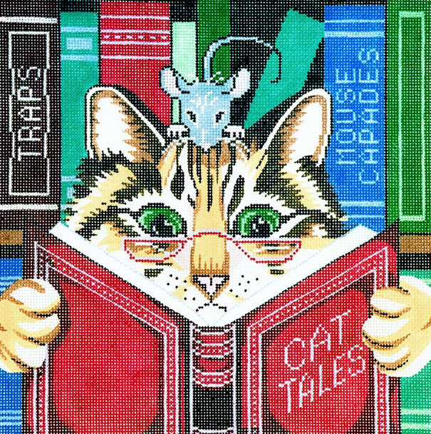 P1088 Lee's Needle Arts Cat Tales Hand-painted canvas - 16 Mesh 10X10