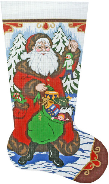 XS7164SKU Lee's Needle Arts Stocking Santa with GIFts. 13M 2014