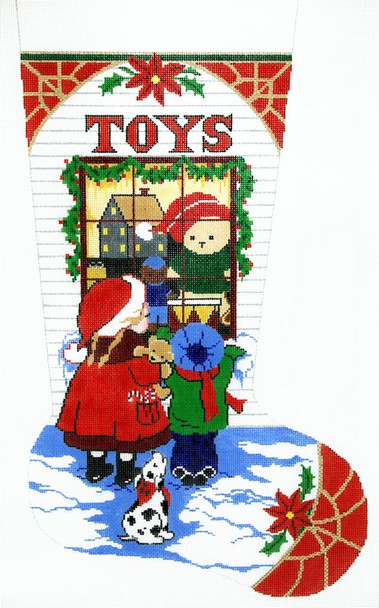 XS7136SKU Lee's Needle Arts Stocking Toys Hand Painted Canvas - 13 Mesh 13in x 23in