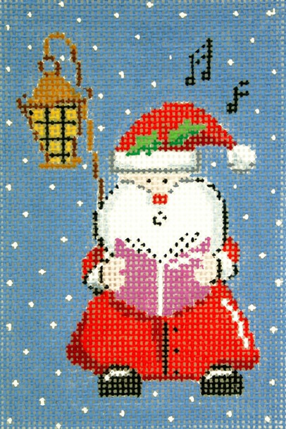 WH1321SKU Lee's Needle Arts Santa Reading Hand-painted canvas - 18 Mesh 3in. x 4.5in.