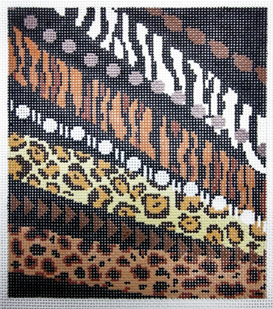 BG86 Lee's Needle Arts  Animal Print Hand-painted canvas - 18 Mesh