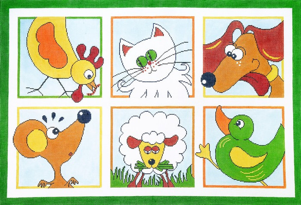 R1039 Lee's Needle Arts Children`s Rug Hand-painted canvas - 12 Mesh 33X33