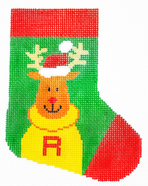 BX16 Lee's Needle Arts Stocking Cheerleader Hand-painted canvas - 18 Mesh 4in. X 5in.