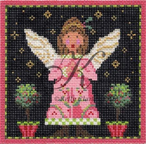 KCN17-18 Pink Topiary Angel 5" Square 18 Mesh KELLY CLARK STUDIO, LLC