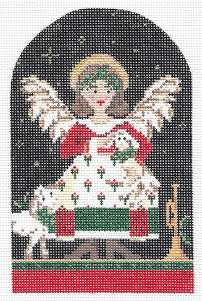 KCC12-18 December Christmas Angel 4"w x 6"h 18 Mesh KELLY CLARK STUDIO, LLC