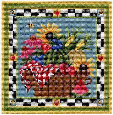Basket KWP10A Summer's Bounty 4.6 x 4.6 18 Mesh KELLY CLARK STUDIO, LLC
