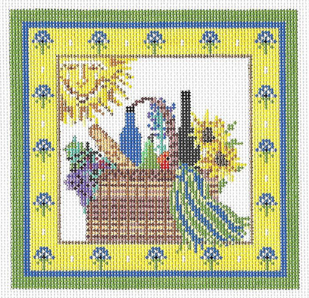 Basket KCN234 Provence Picnic Basket 6.5"w x 6.5"h 18 Mesh KELLY CLARK STUDIO, LLC