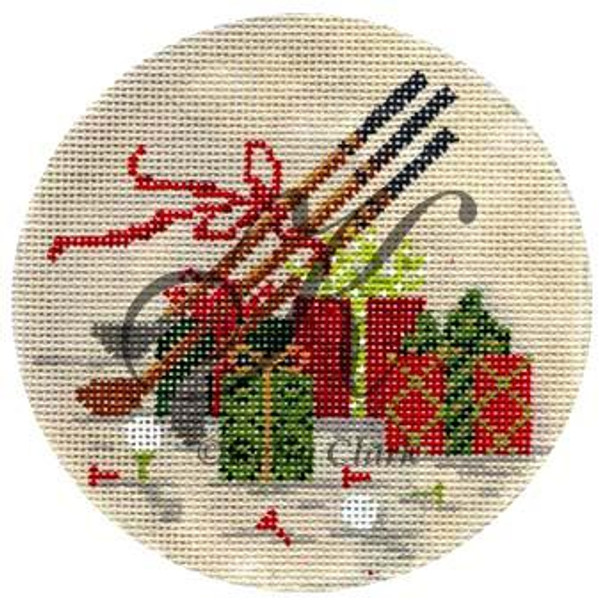 KCN237 Golfer's Gifts Round 4.5" round 18 Mesh KELLY CLARK STUDIO, LLC