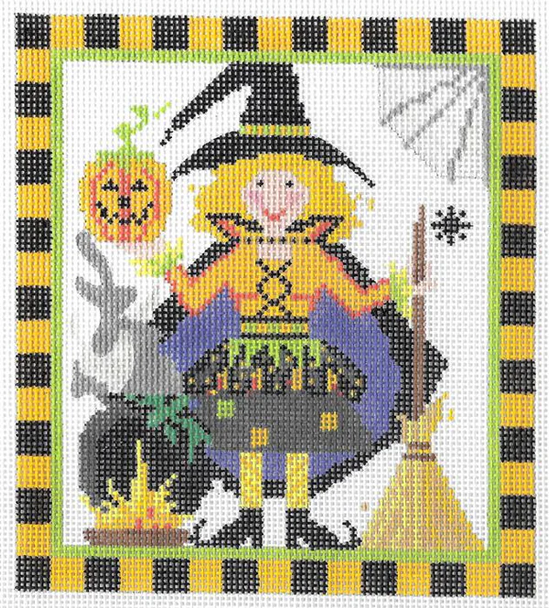 Halloween KCN91 Pretty Witch 6.5"w x 7.25"h 14 Mesh KELLY CLARK STUDIO, LLC
