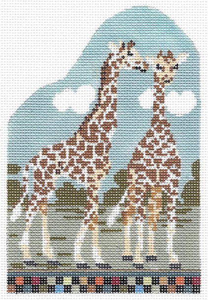 KCN276 Noah's Giraffes 4"w x 6"h 18 Mesh KELLY CLARK STUDIO, LLC