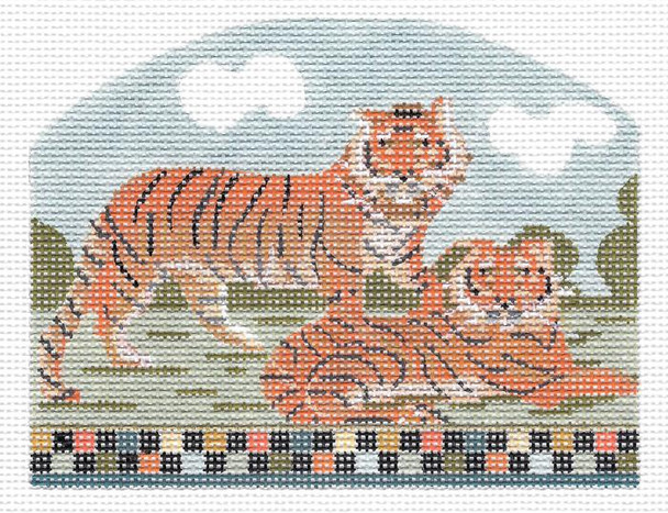 Noah's Ark KCN277 Noah's Tigers 4.75"w x 3.75"h 18 Mesh KELLY CLARK STUDIO, LLC