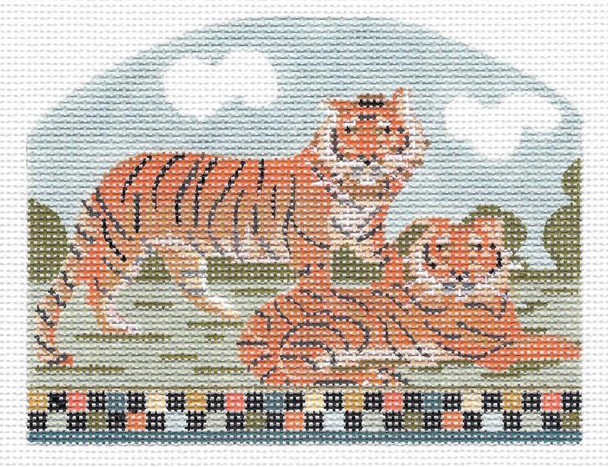 KCN277 Noah's Tigers 4.75"w x 3.75"h 18 Mesh KELLY CLARK STUDIO, LLC