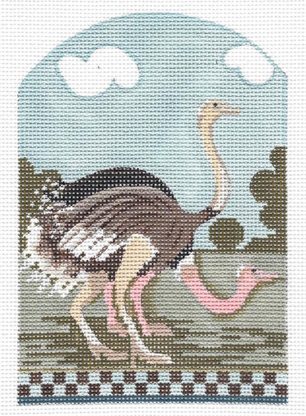 KCN2710 Noah's Ostriches 3.85"w x 5.75"h 18 Mesh KELLY CLARK STUDIO, LLC