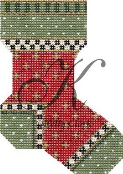 Ornament KCN539 Westminster Sock 3.75"w x 5.25"h 13 Mesh KELLY CLARK STUDIO, LLC
