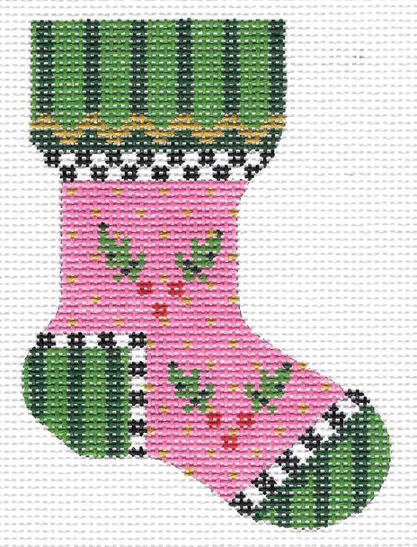 KCN53 Pink Holly Sock 3.75"w x 5.25"h 13 Mesh KELLY CLARK STUDIO, LLC