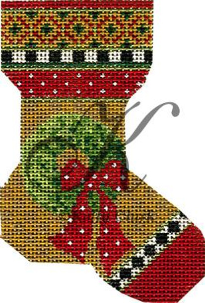 KFA09-18 Micro Sock: Wreath 3.1"w x 4.25"h 18 Mesh KELLY CLARK STUDIO, LLC