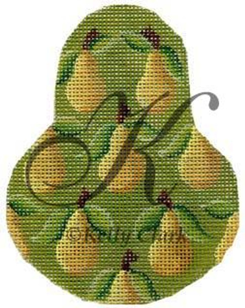Pear KCN1401 Yellow Bartlett Pears 3.5"w x 4.5"h 18 Mesh KELLY CLARK STUDIO, LLC