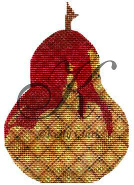 Pear KCN1418 Candied Cherry Drizzle Pear 3.5"w x 4.5"h 18 Mesh KELLY CLARK STUDIO, LLC