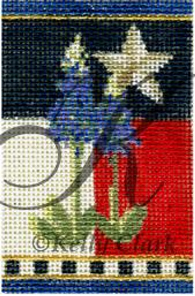 KCNFC8 Blue Bonnets Firecracker! 2.25"w x 3.5"h 18 Mesh  KELLY CLARK STUDIO, LLC