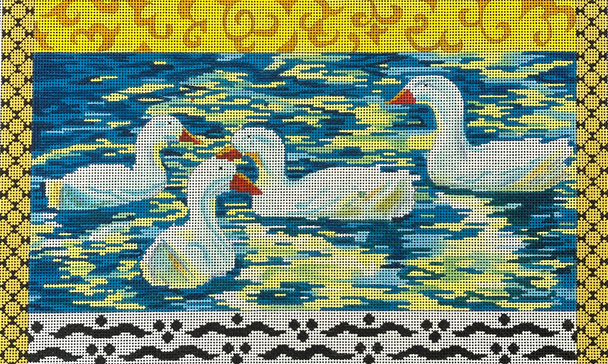 AN193 Animal Colors of Praise 13 Mesh White Ducks
