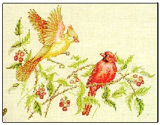 Redbirds And Raspberries by Crossed Wing Collection 8180 