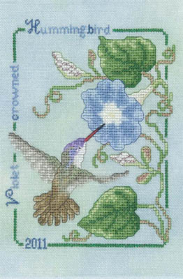 Violet Crowned Hummingbird 2011 by Crossed Wing Collection 11-1627 